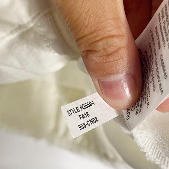 J Crew 4 White Denim Shift Dress Crew Neck Sleeveless Pockets Cotton Keyhole - Picture 12 of 13